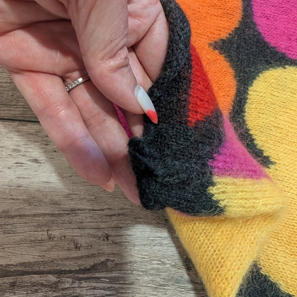 Vintage Mondi Multicolor Heart Sweater Size 38 - Picture 8 of 8